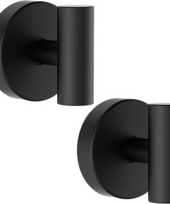 Bntuk Suction Cup Hooks. Removable Shower Hooks for Inside Shower – Towel Hooks for Bathroom Window Glass Mirror Tile. Bath Robe Looafh Hook for Hanging – Waterproof & Rustproof. Black (2 Pack)