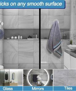 Alternative view of Suction Cup Hooks for Glass Window. Mirror. Wreaths - Shower Hooks for Inside Shower. No Drill Towel Hooks for Bathrooms. Bath Robe Coat Looafh Hook for Hanging - Silver(2 Pack)