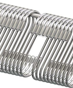 20 Pack S Hooks for Hanging. 3.4 Inch Metal S Shaped Hook Heavy Duty Hanging Hooks for Pots. Pans. Plants. Bags. Cups. Clothes (Silver)
